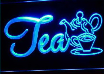 OPEN Tea Product Cafe Shops Neon Light Signs